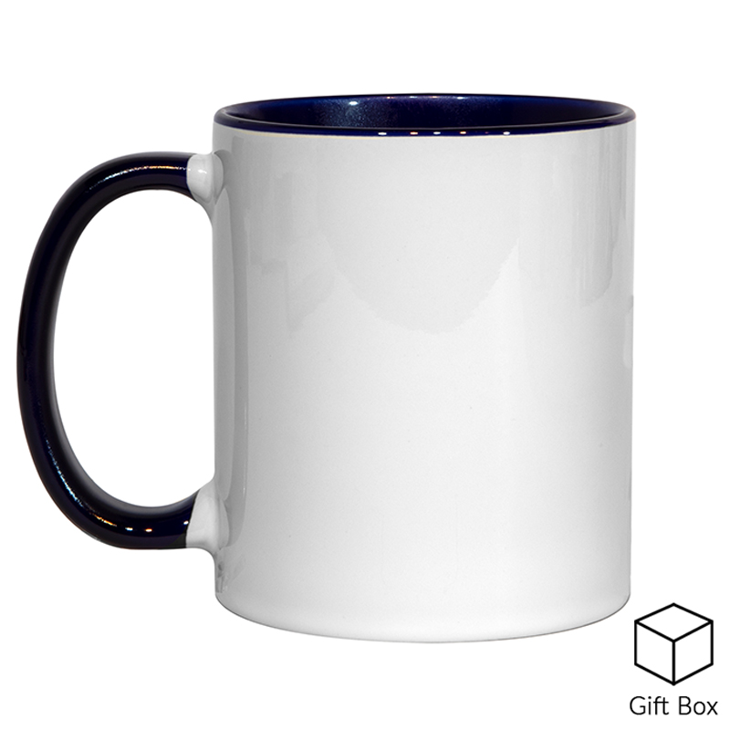 Dark Blue Inner & Handle Mug - 11oz