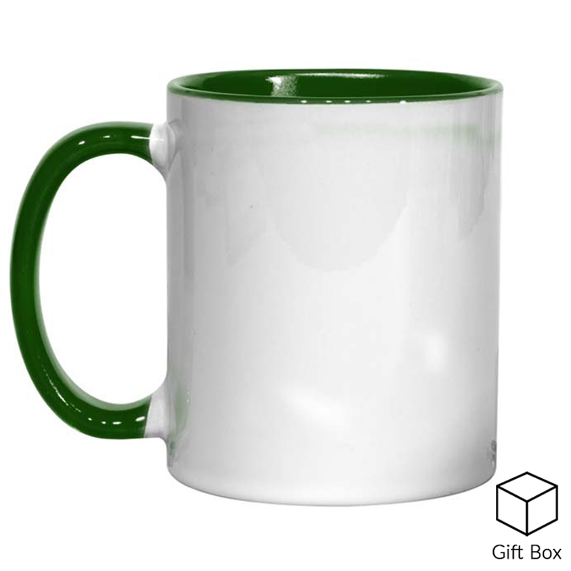 Green Inner & Handle Mug - 11oz
