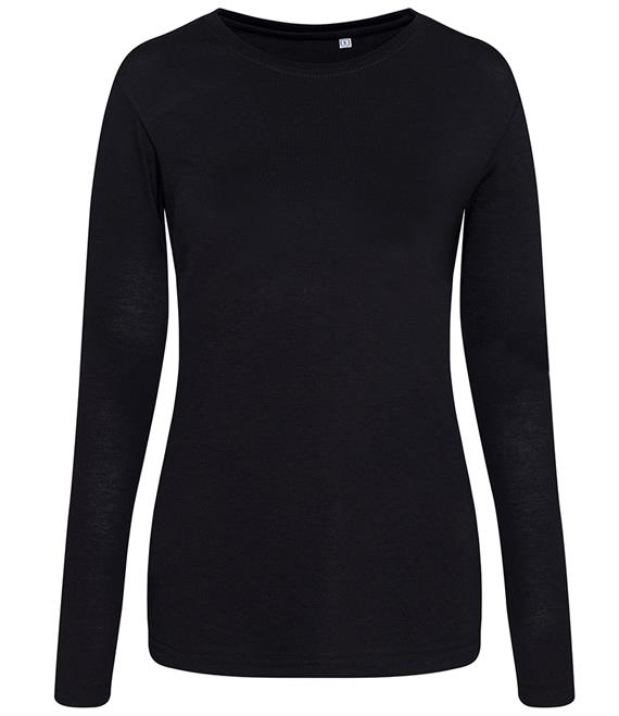 AWDIS GIRLIE LONG SLEEVE TRI-BLEND T-SHIRT - Image 3