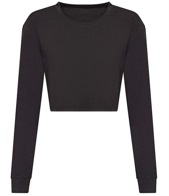 AWDIS LADIES LONG SLEEVE CROPPED T-SHIRT - Image 3