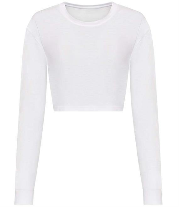 AWDIS LADIES LONG SLEEVE CROPPED T-SHIRT - Image 2