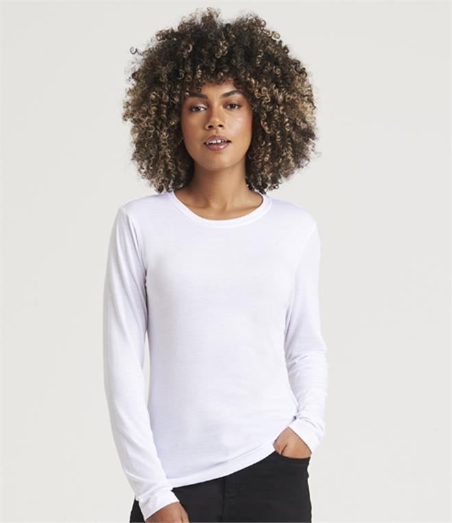 AWDIS GIRLIE LONG SLEEVE TRI-BLEND T-SHIRT