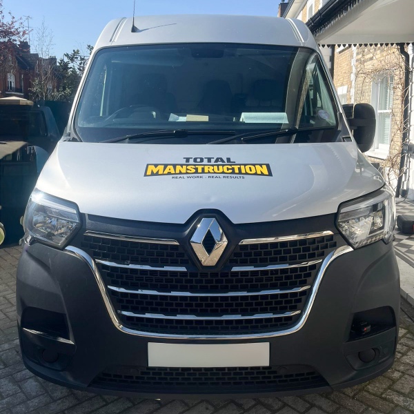Van signage Putney London – rear view construction van branding PrintX