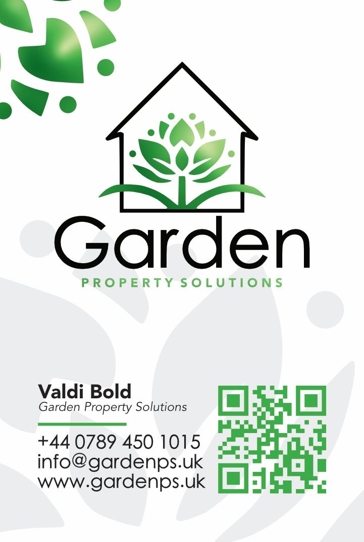 Premium-business-cards-camberley Business Cards Camberley for Garden Property Solutions printed on thick laminated premium paper
