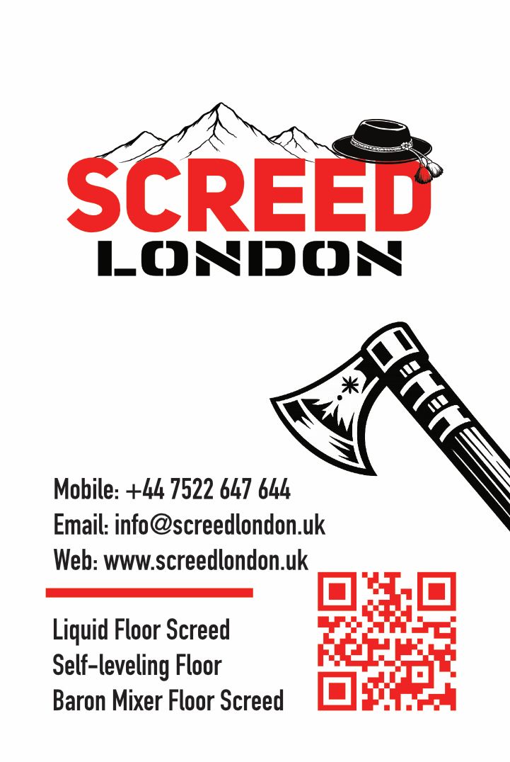 screeding-luton Premium SCREEDING LUTON business cards printed by PrintX for Screed London on thick laminated stock